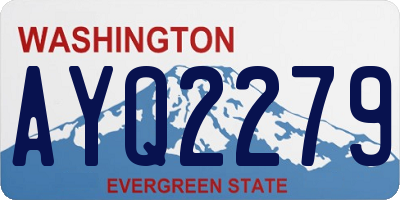 WA license plate AYQ2279