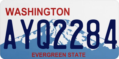WA license plate AYQ2284