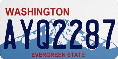WA license plate AYQ2287