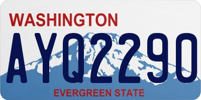 WA license plate AYQ2290