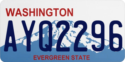 WA license plate AYQ2296