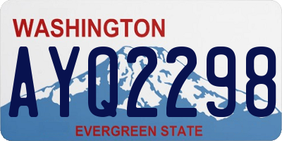 WA license plate AYQ2298