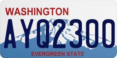 WA license plate AYQ2300