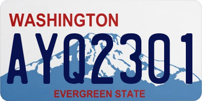 WA license plate AYQ2301