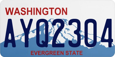 WA license plate AYQ2304