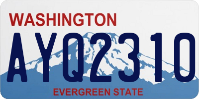WA license plate AYQ2310