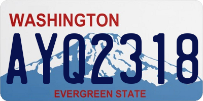 WA license plate AYQ2318
