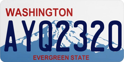 WA license plate AYQ2320