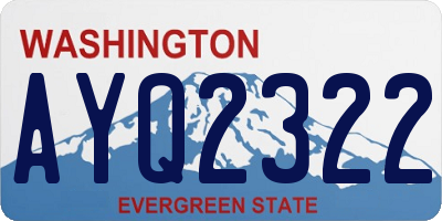 WA license plate AYQ2322