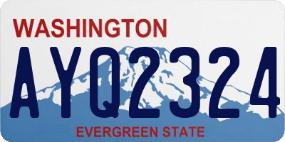 WA license plate AYQ2324