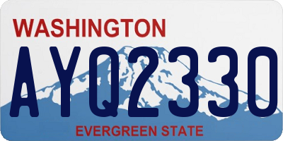 WA license plate AYQ2330
