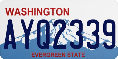 WA license plate AYQ2339