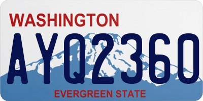 WA license plate AYQ2360