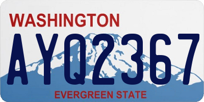WA license plate AYQ2367
