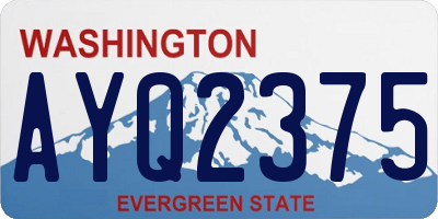 WA license plate AYQ2375