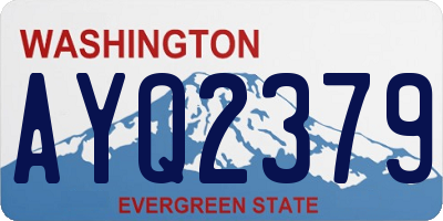 WA license plate AYQ2379