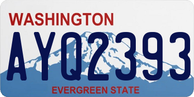 WA license plate AYQ2393