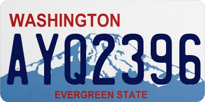 WA license plate AYQ2396
