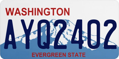 WA license plate AYQ2402