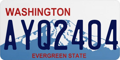 WA license plate AYQ2404