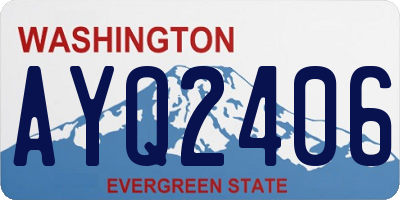 WA license plate AYQ2406