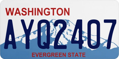 WA license plate AYQ2407