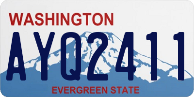 WA license plate AYQ2411