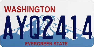 WA license plate AYQ2414