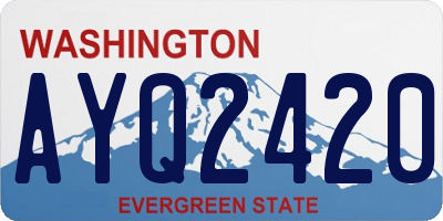 WA license plate AYQ2420