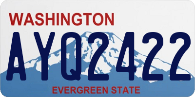 WA license plate AYQ2422