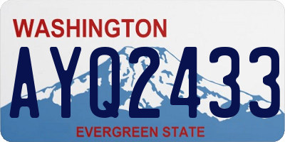 WA license plate AYQ2433