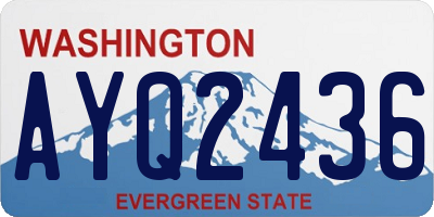 WA license plate AYQ2436