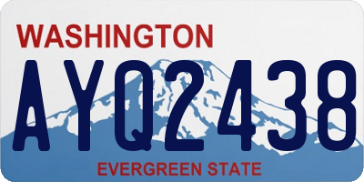 WA license plate AYQ2438