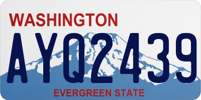 WA license plate AYQ2439