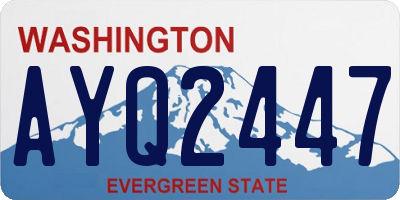 WA license plate AYQ2447
