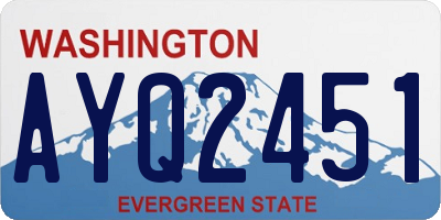 WA license plate AYQ2451