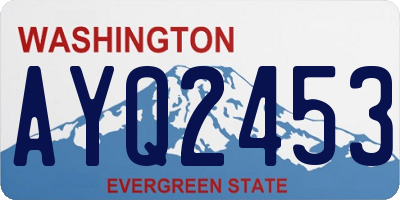 WA license plate AYQ2453