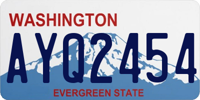 WA license plate AYQ2454