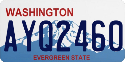 WA license plate AYQ2460