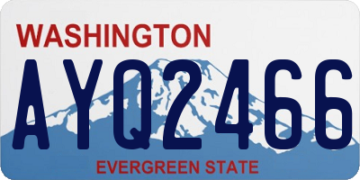 WA license plate AYQ2466