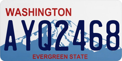 WA license plate AYQ2468
