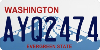 WA license plate AYQ2474