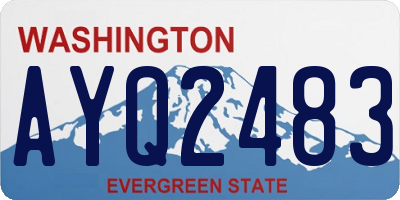 WA license plate AYQ2483