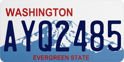 WA license plate AYQ2485