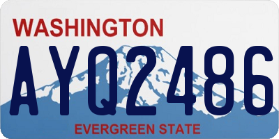 WA license plate AYQ2486