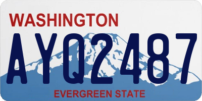 WA license plate AYQ2487