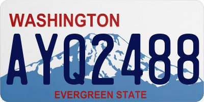 WA license plate AYQ2488