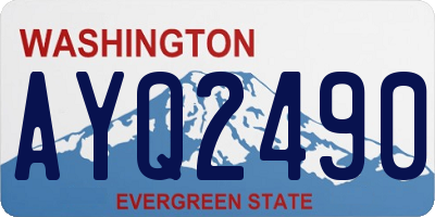 WA license plate AYQ2490