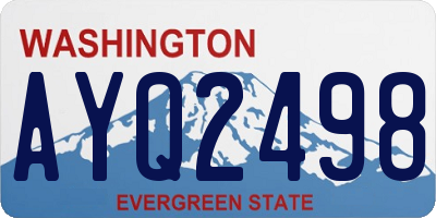 WA license plate AYQ2498