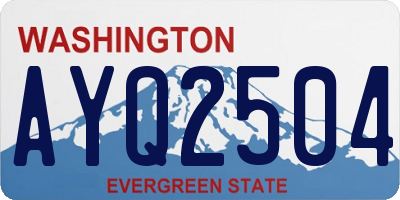 WA license plate AYQ2504